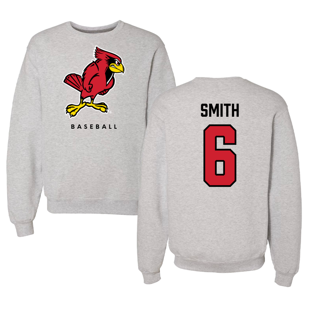 Illinois State University Baseball Gray Crewneck  - #6 Noah Smith