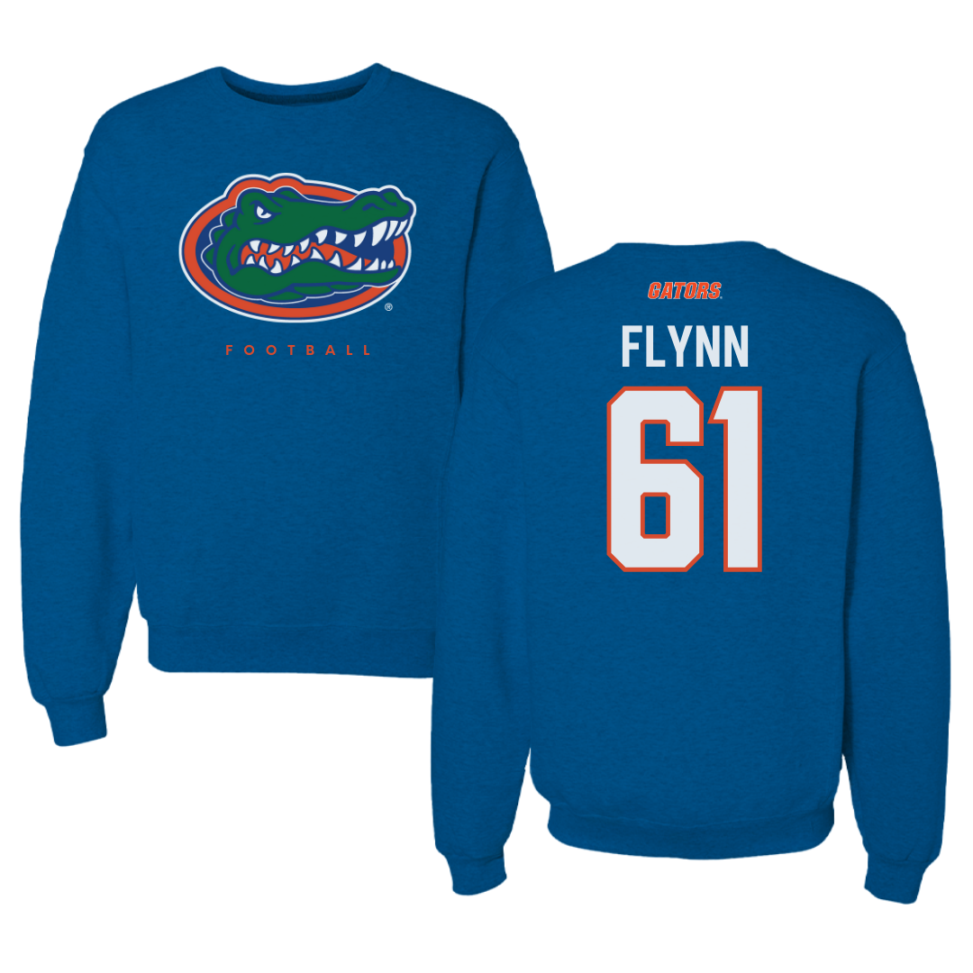 University of Florida Football Blue Mascot Crewneck - #61 Nicolas Flynn