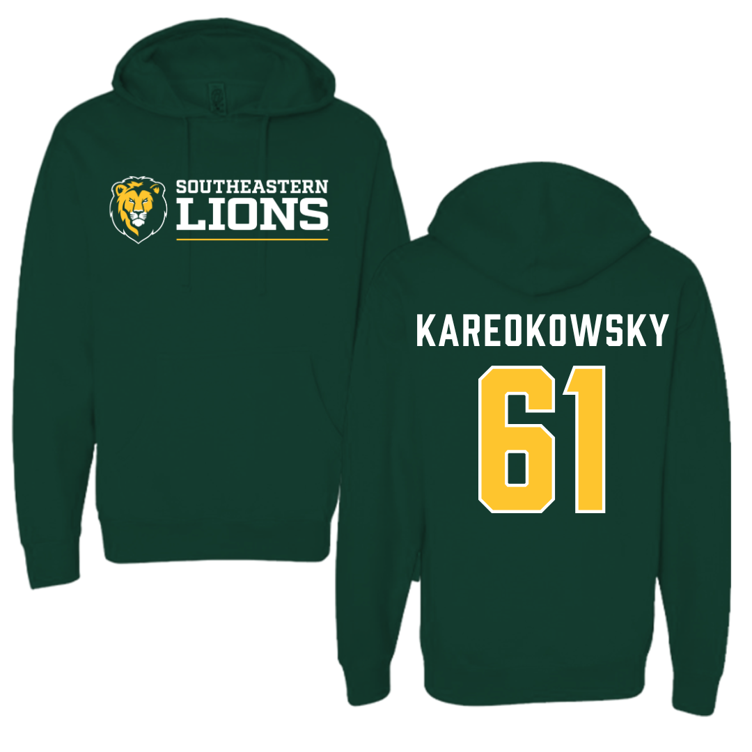 Southeastern Louisiana University Football Forest Green Hoodie  - #61 Holden Kareokowsky