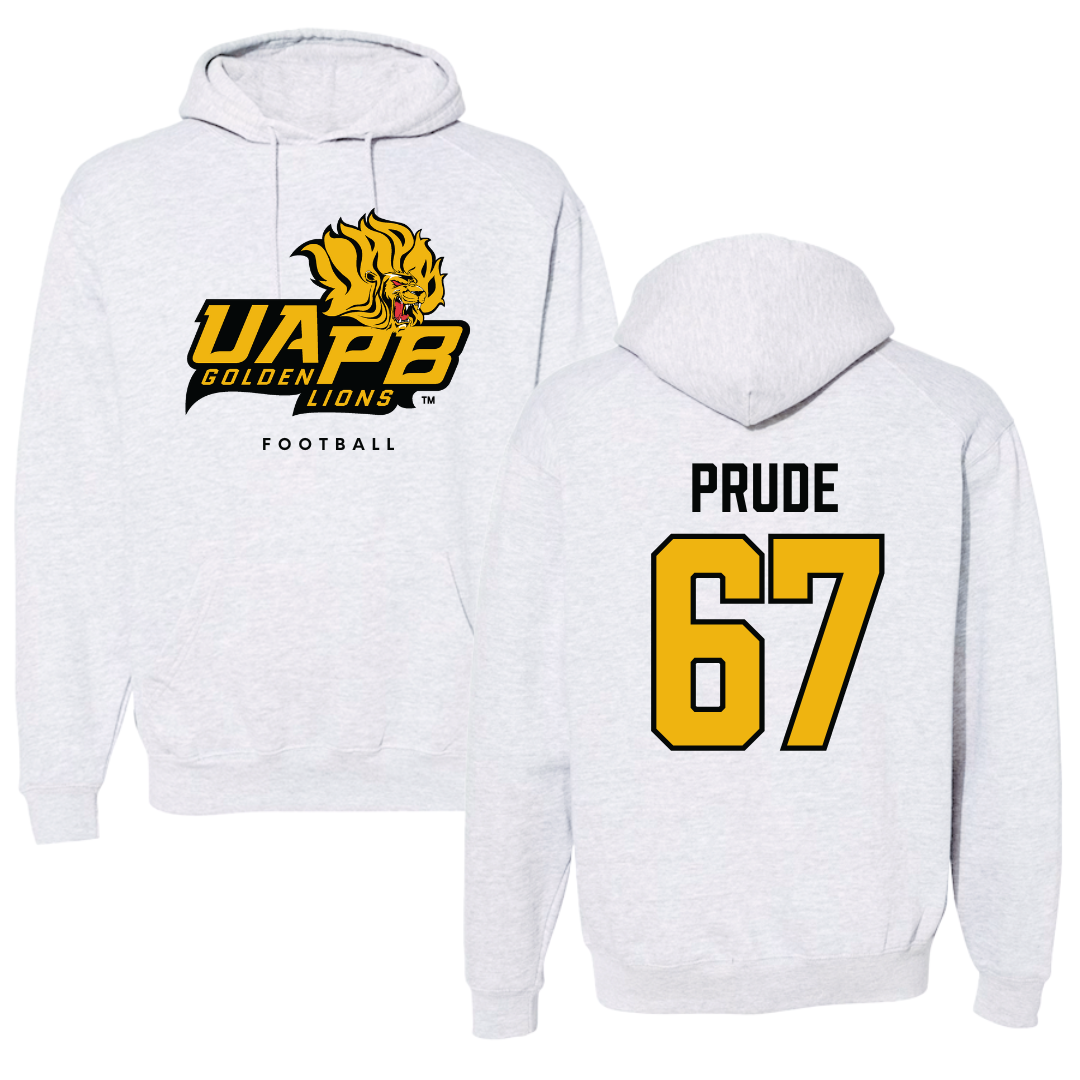 University of Arkansas-Pine Bluff Football Gray Hoodie  - #67 Marcus Prude