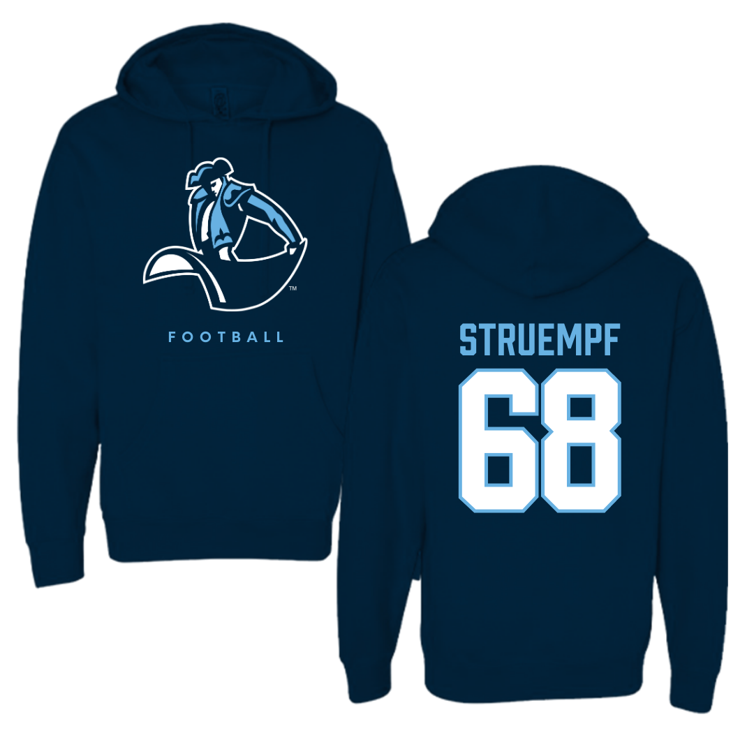 University of San Diego Football Navy Hoodie  - #68 Nick Struempf