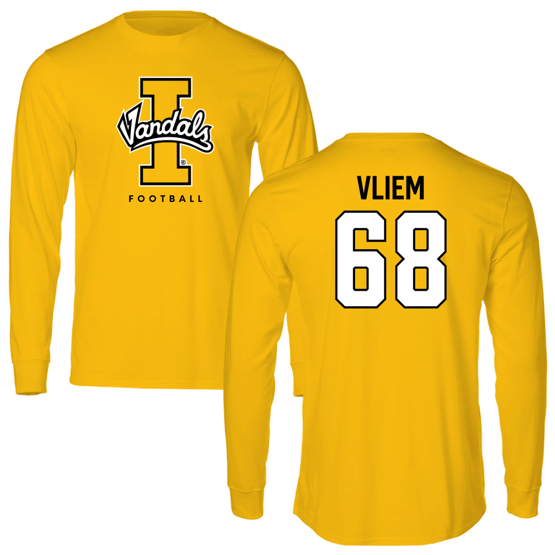 University of Idaho Football Gold Long Sleeve - #68 Charlie Vliem