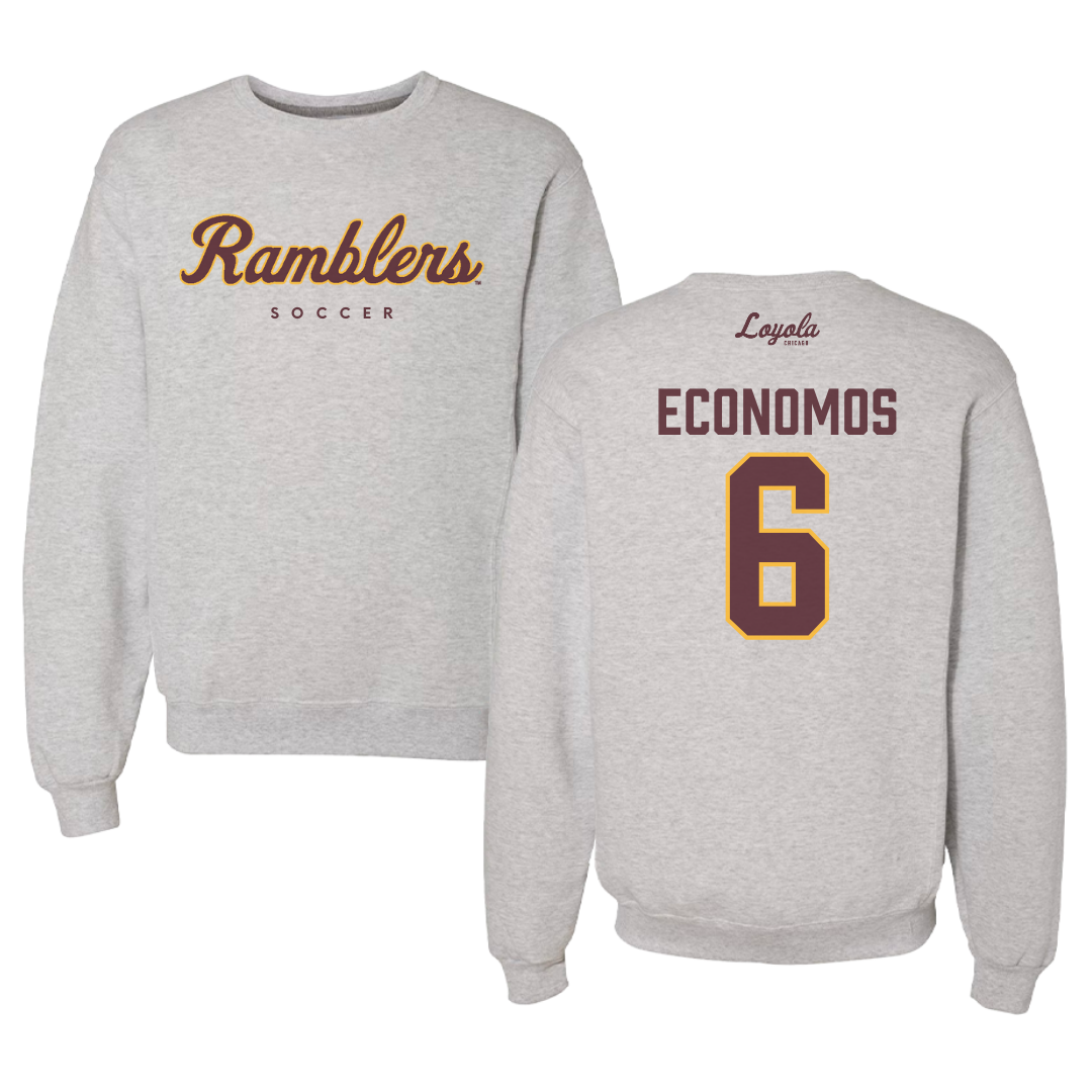 Loyola University-Chicago Soccer Gray Crewneck  - #6 Meghan Economos