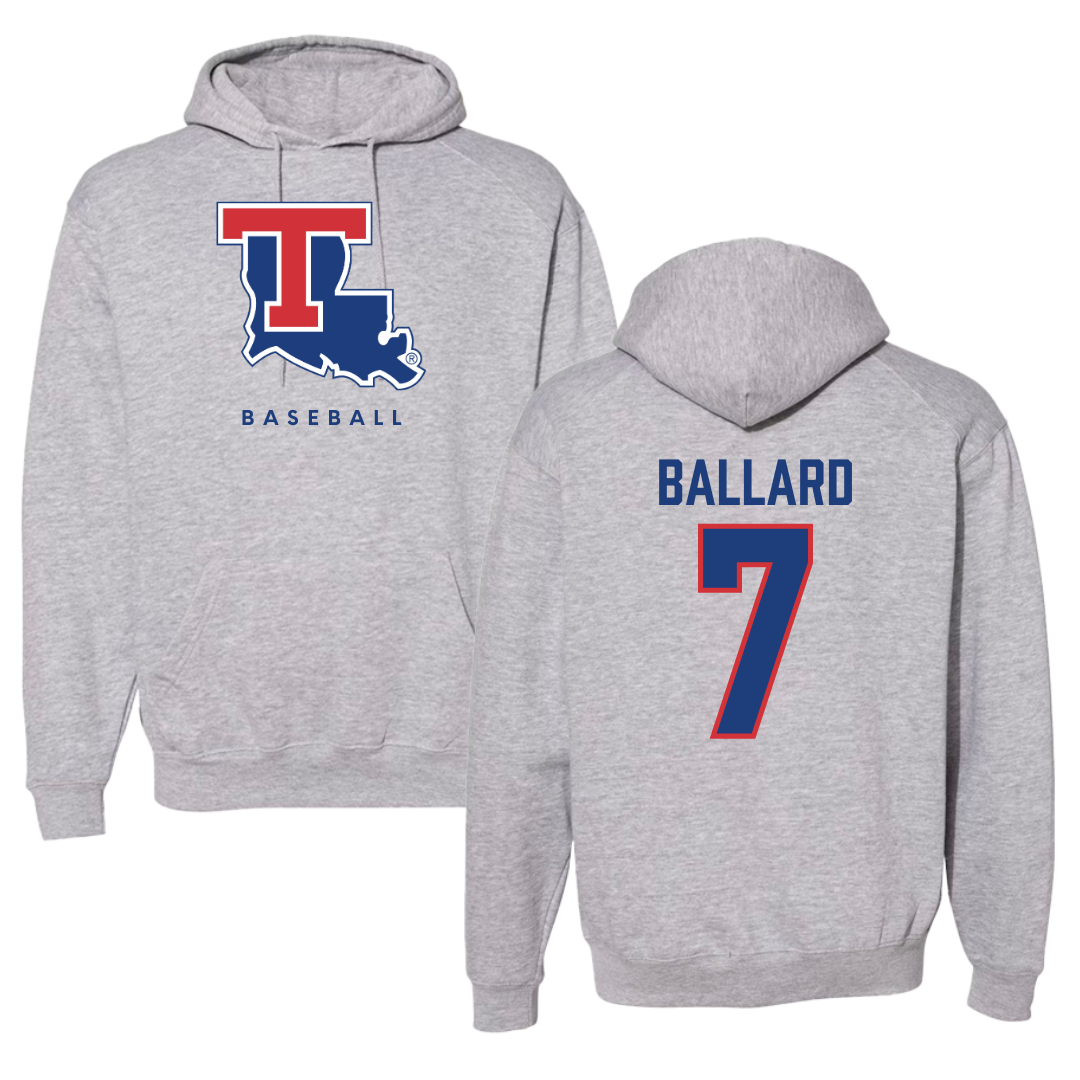 Louisiana Tech University Baseball Gray Hoodie  - #7 Mike Ballard