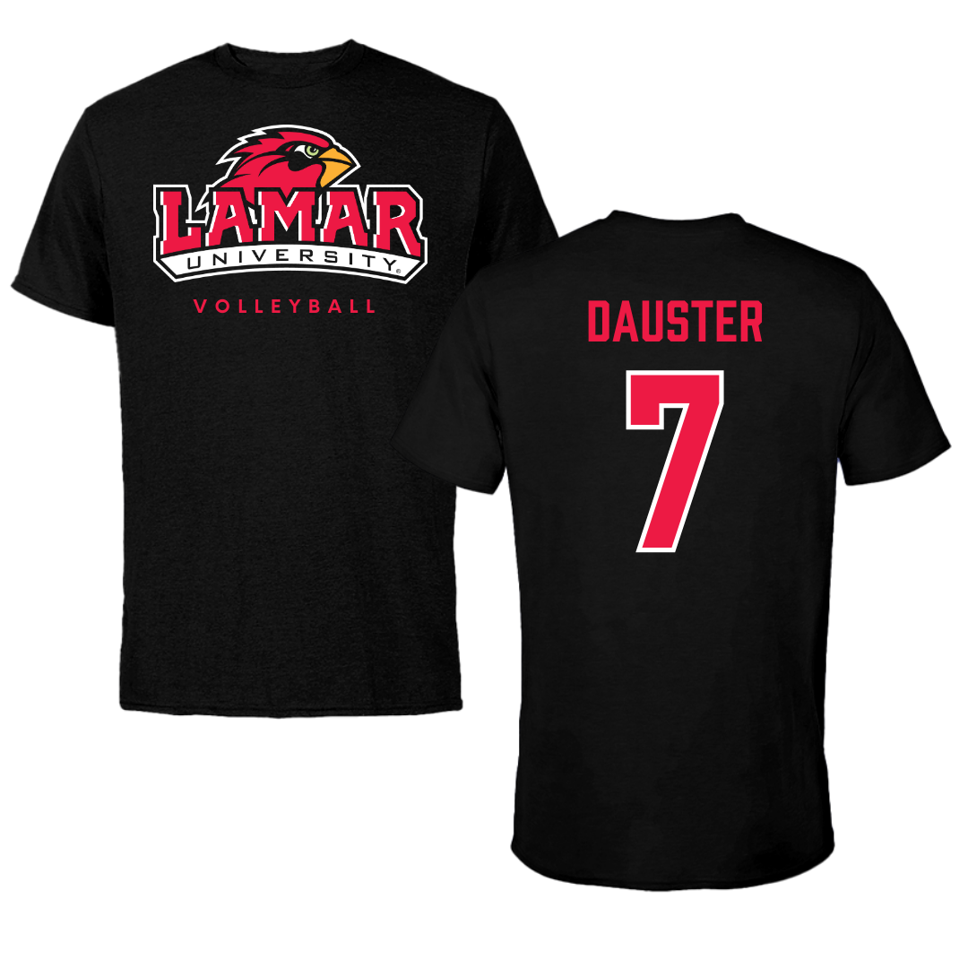 Lamar University Volleyball Black Tee  - #7 Christina Dauster