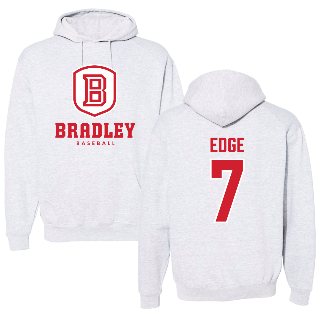 Bradley University Baseball Gray Hoodie  - #7 Anthony Edge