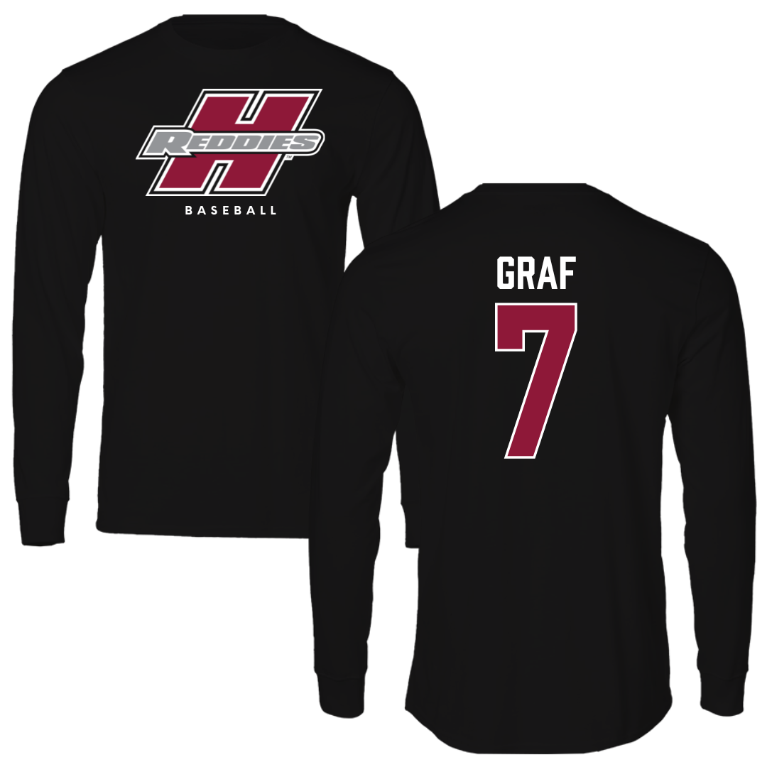 Henderson State University Baseball Black Long Sleeve  - #7 Ty Graf