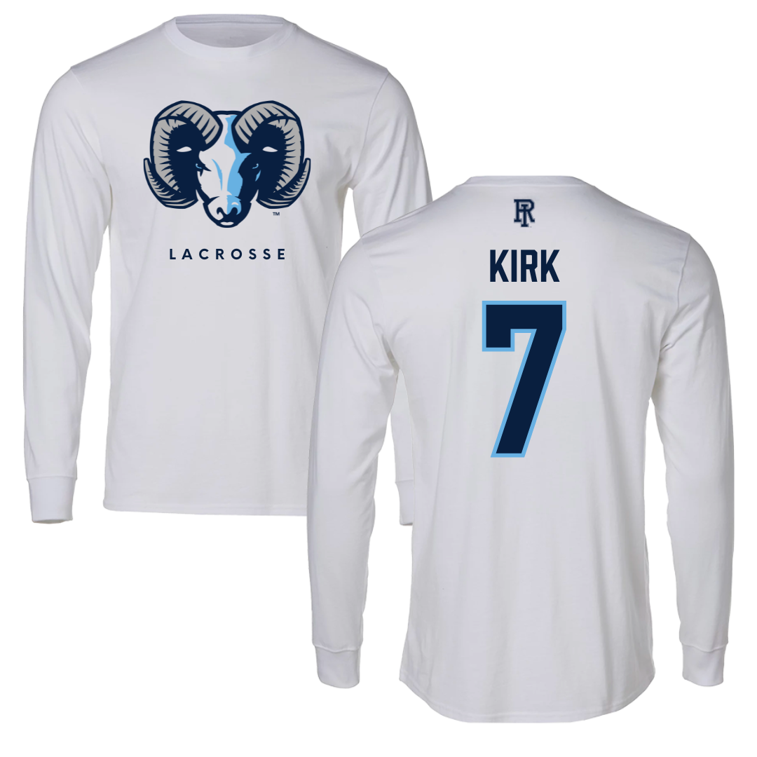 University of Rhode Island Lacrosse White Long Sleeve  - #7 Carolyn Kirk