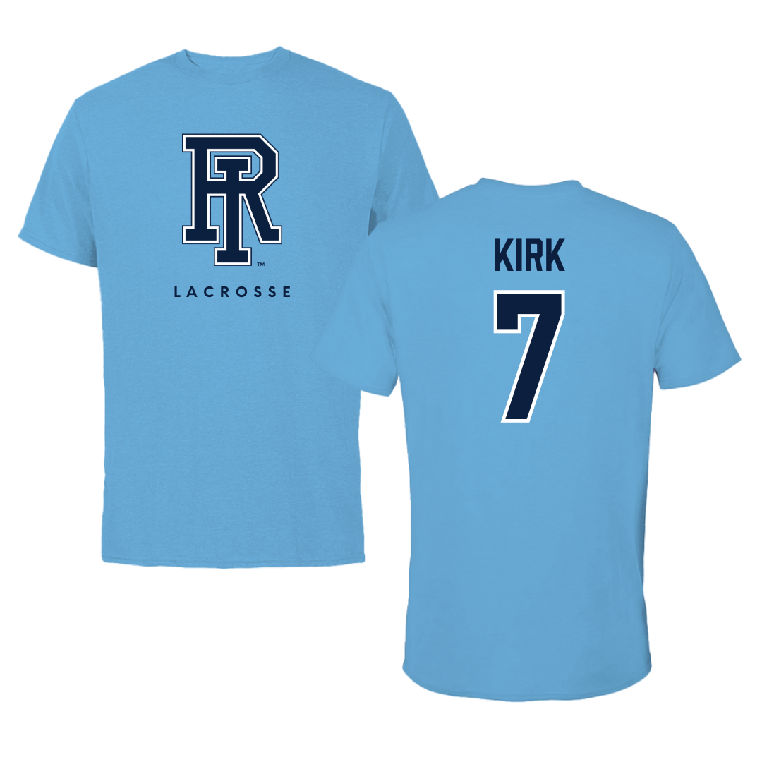 University of Rhode Island Lacrosse Carolina Blue Tee  - #7 Carolyn Kirk