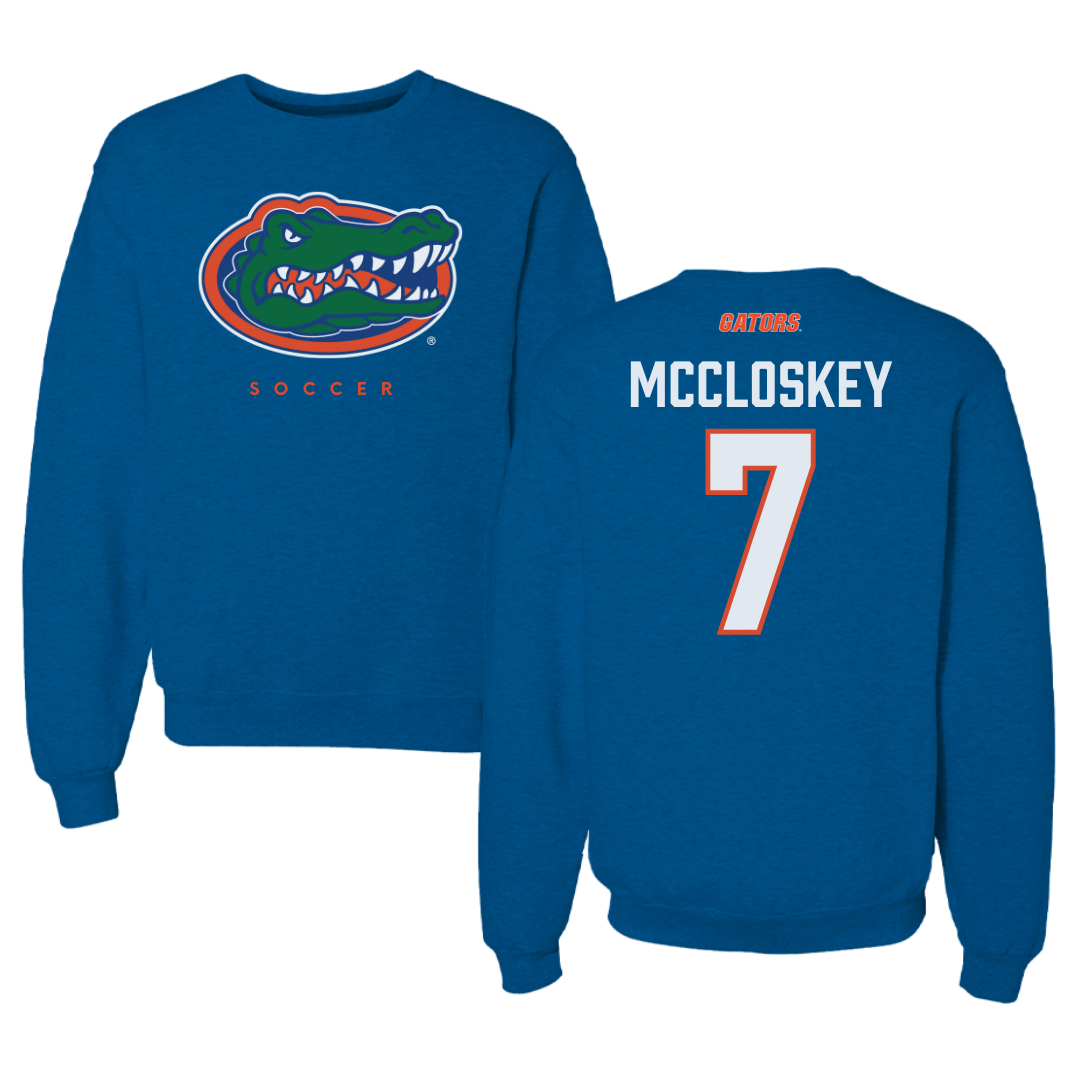 University of Florida Soccer Blue Mascot Crewneck - #7 Lauren McCloskey