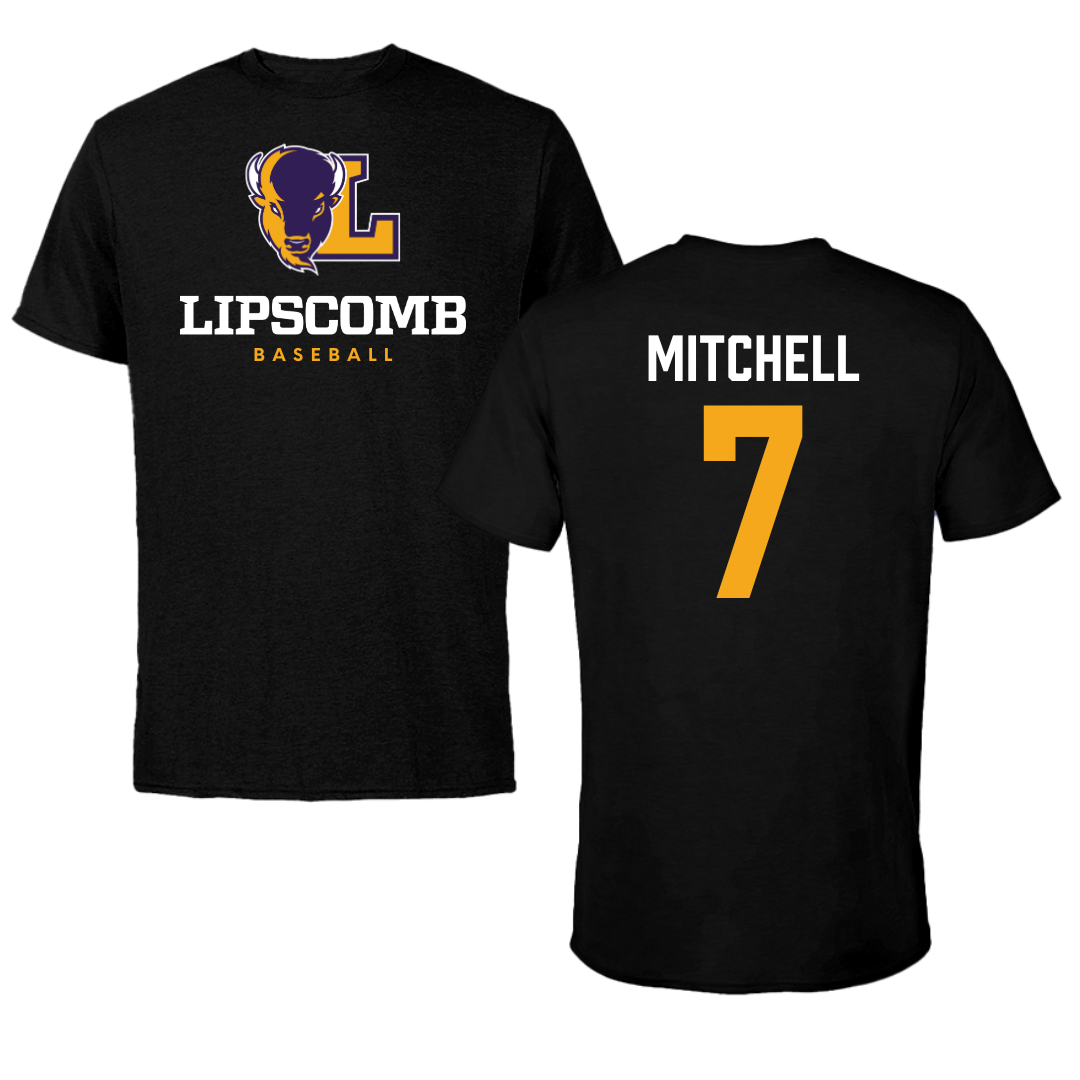 Lipscomb University Baseball Black Tee  - #7 Joey Mitchell