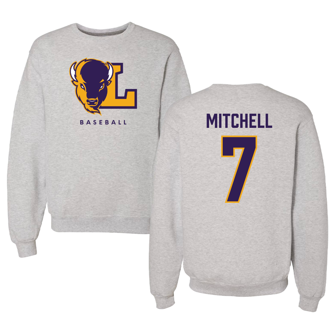 Lipscomb University Baseball Gray Crewneck  - #7 Joey Mitchell