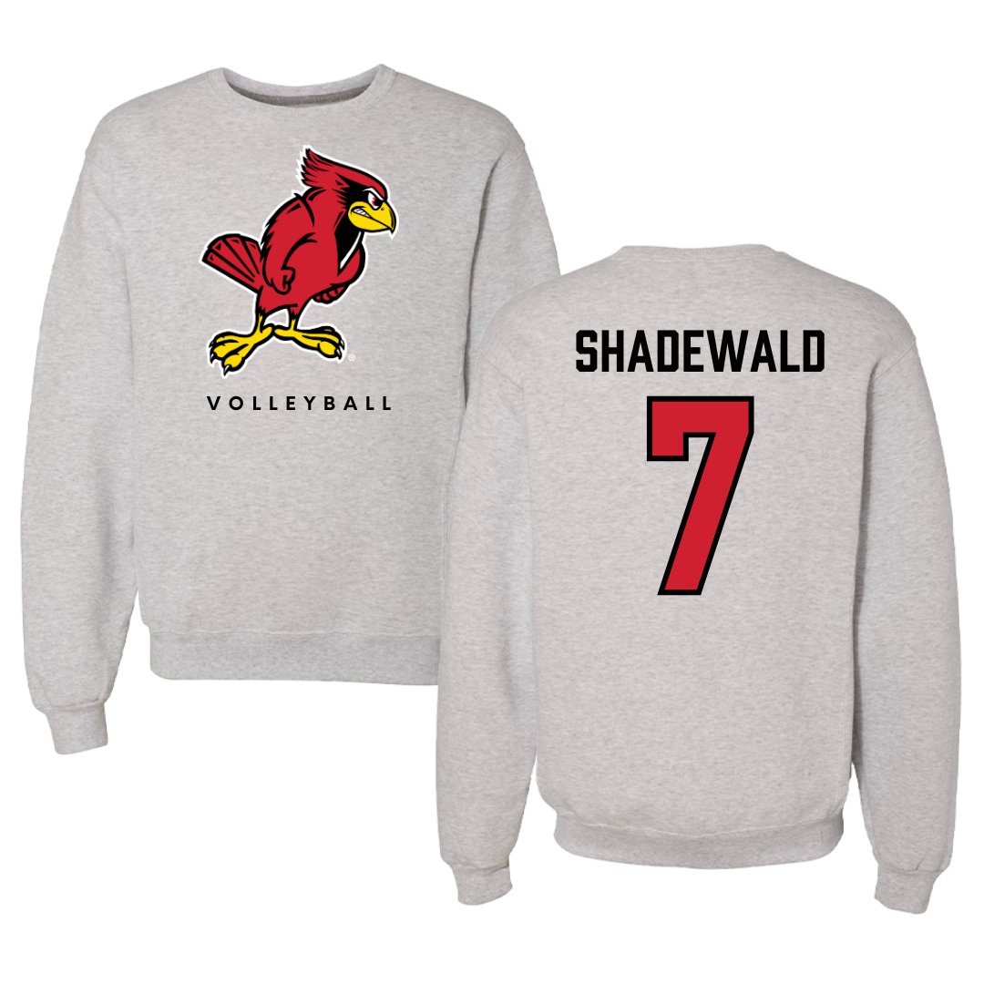 Illinois State University Volleyball Gray Crewneck  - #7 Aida Shadewald