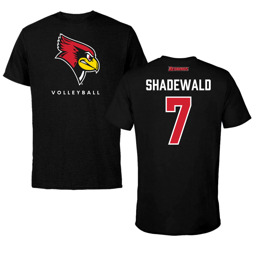 Illinois State University Volleyball Black Tee  - #7 Aida Shadewald