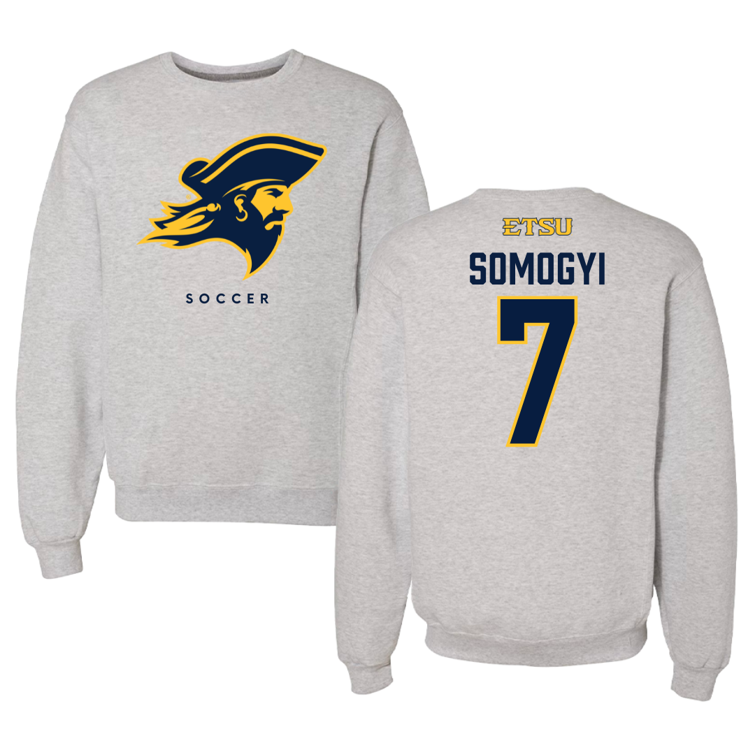 East Tennessee State University Soccer Gray Crewneck  - #7 Sydney Somogyi