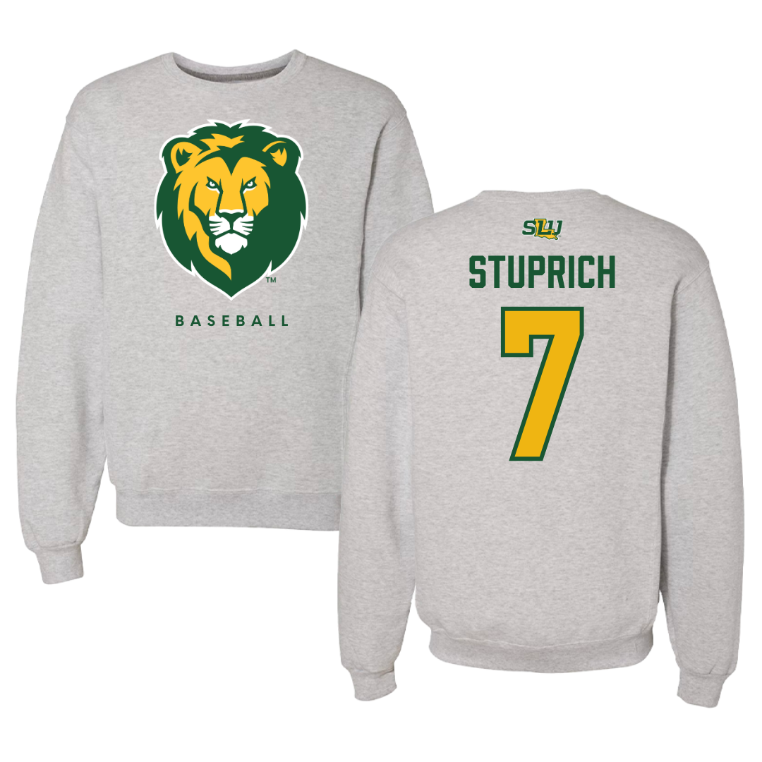 Southeastern Louisiana University Baseball Gray Crewneck  - #7 Brennan Stuprich