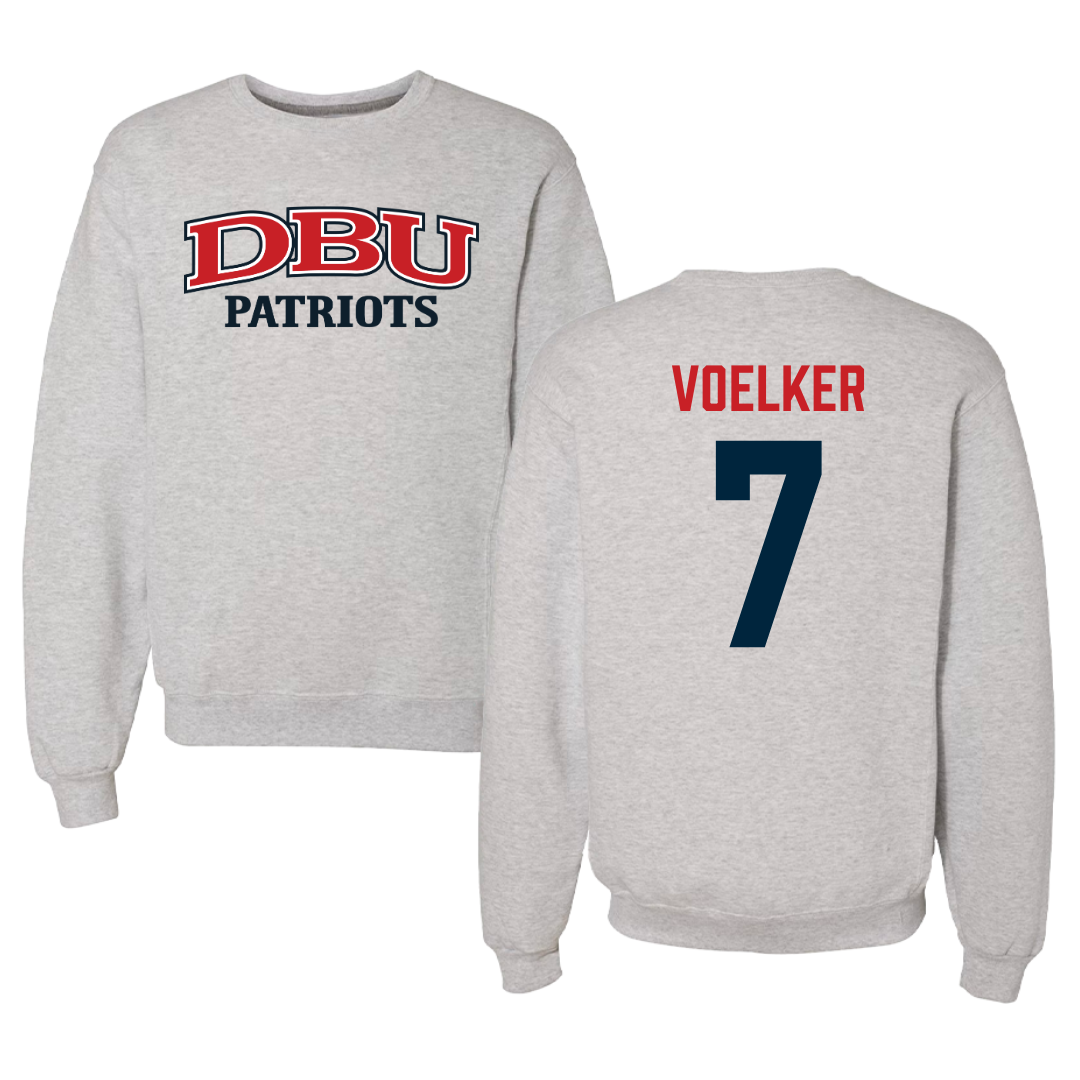 Dallas Baptist University Soccer Gray Crewneck  - #7 Peyton Voelker