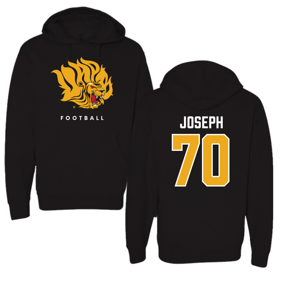 University of Arkansas-Pine Bluff Football Black Hoodie  - #70 Charles Joseph