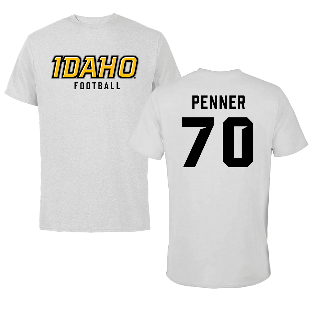 University of Idaho Football Gray Tee - #70 Zach Penner