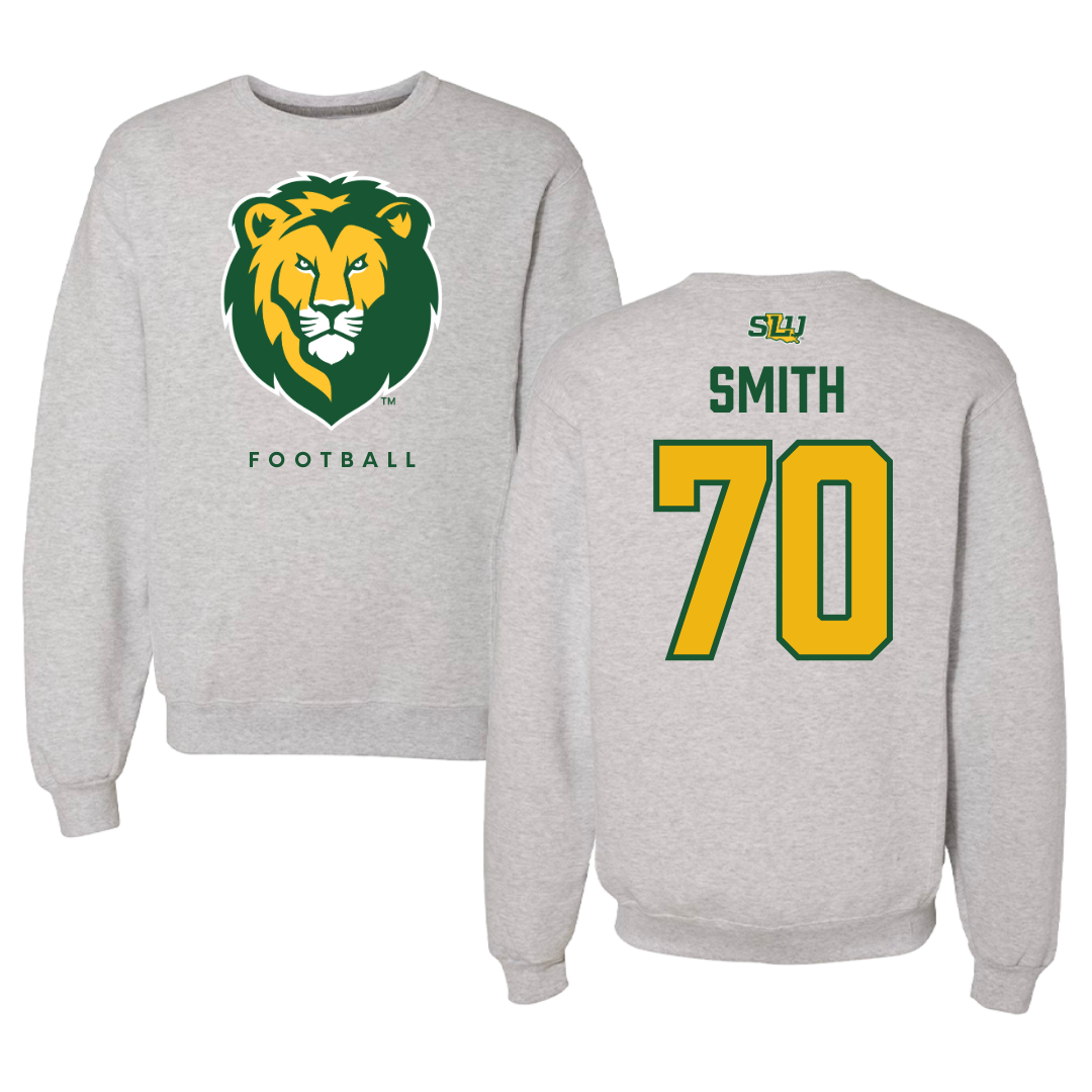 Southeastern Louisiana University Football Gray Crewneck  - #70 Nicholas Smith