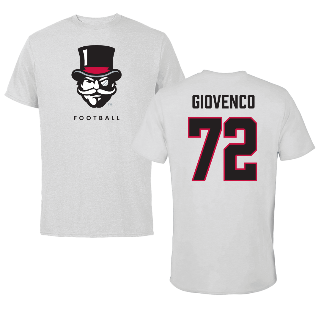 Austin Peay State University Football Gray Mascot Tee - #72 Jaiden Giovenco