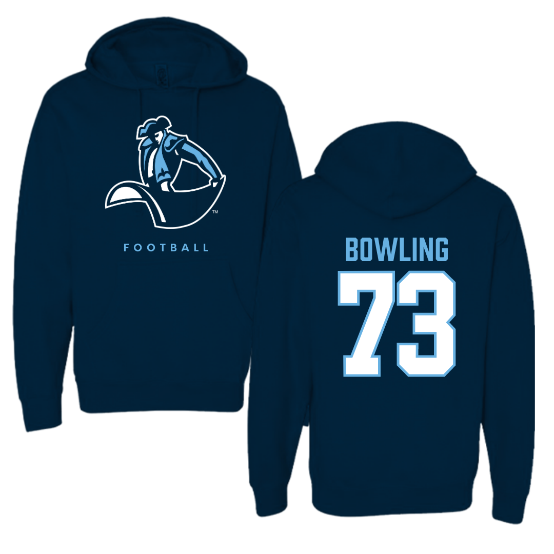 University of San Diego Football Navy Hoodie  - #73 Evans Bowling