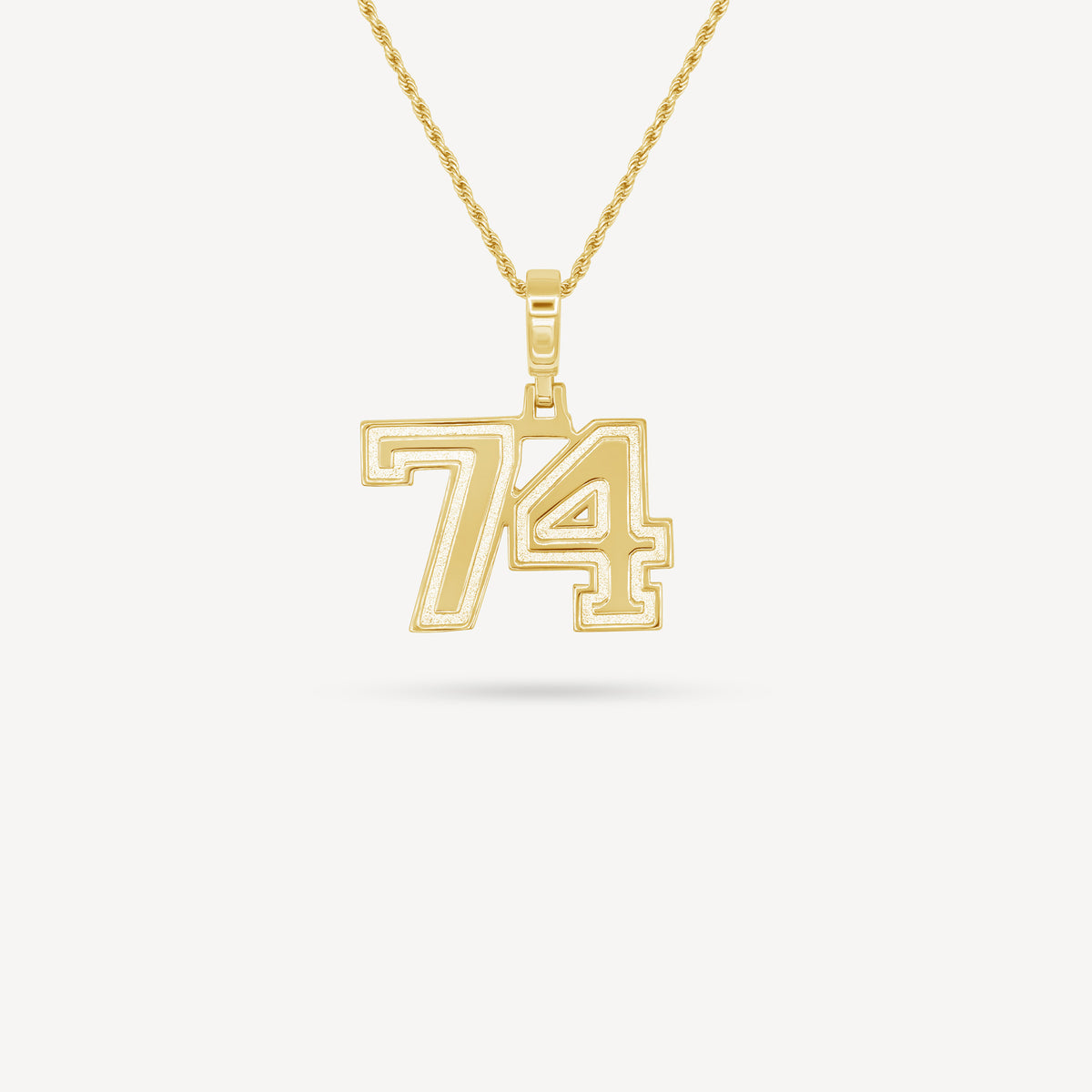 Gold Presidents Pendant and Chain - #74 D’Andre Townes-Blue