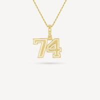 Gold Presidents Pendant and Chain - #74 D’Andre Townes-Blue