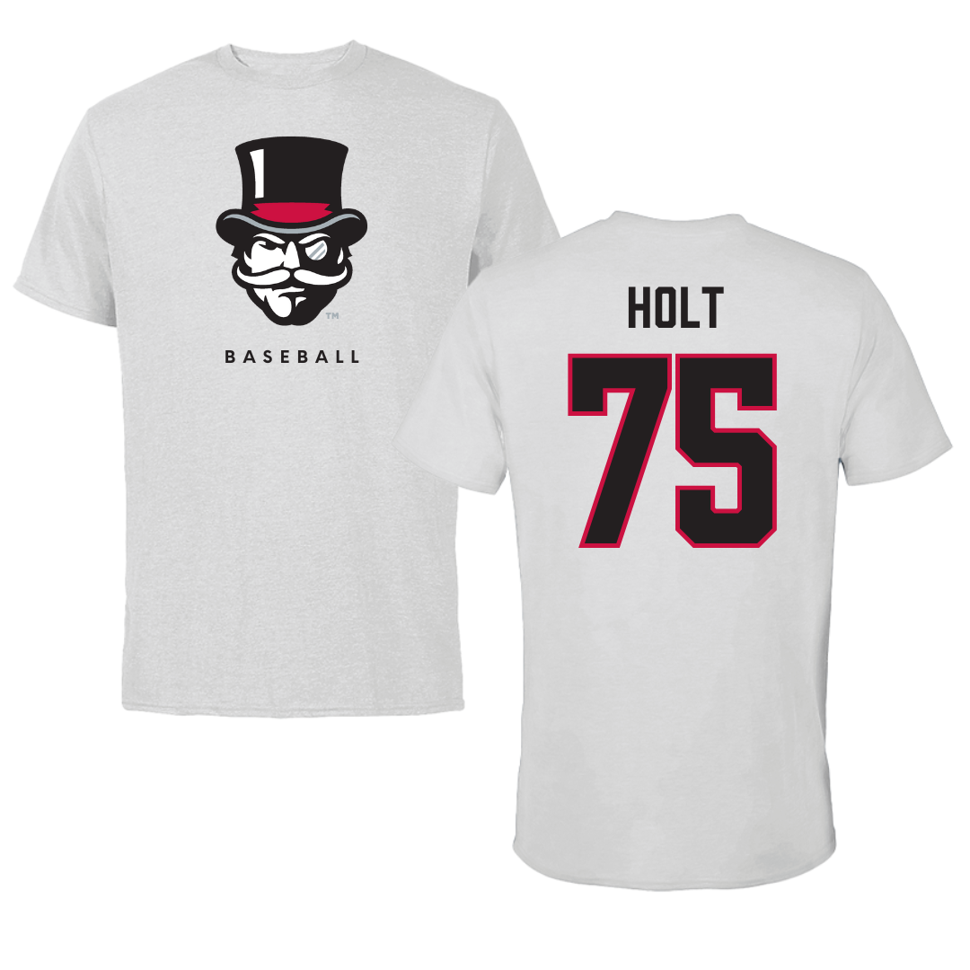 Austin Peay State University Baseball Gray Mascot Tee - #75 Campbell Holt