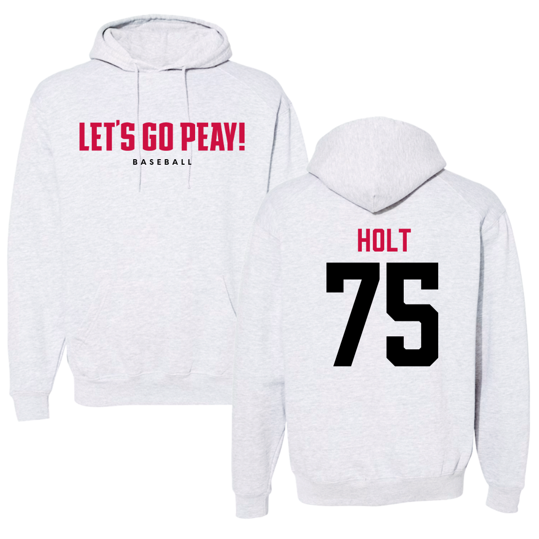 Austin Peay State University Baseball Gray Hoodie  - #75 Campbell Holt