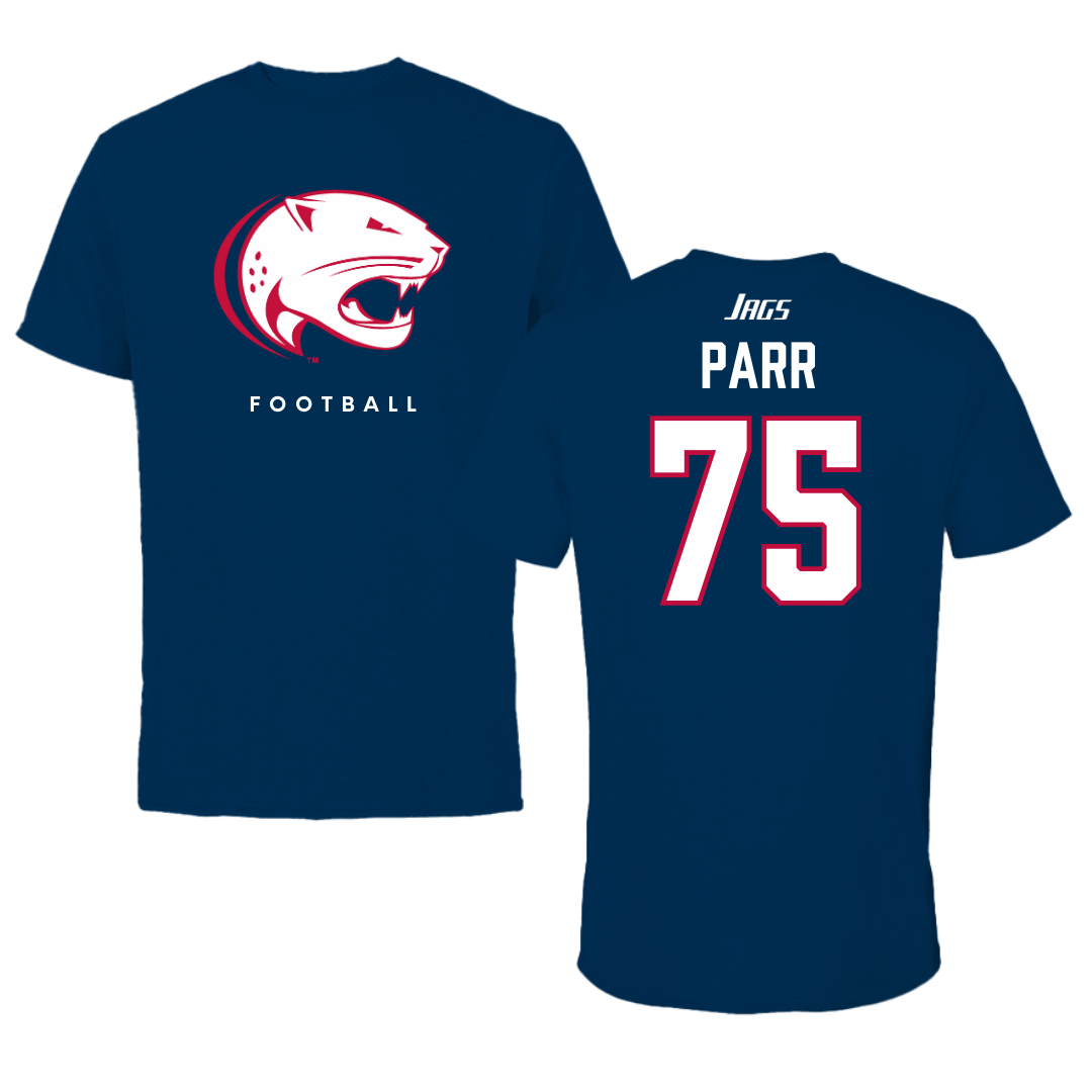University of South Alabama Football Navy Tee  - #75 Damon Parr