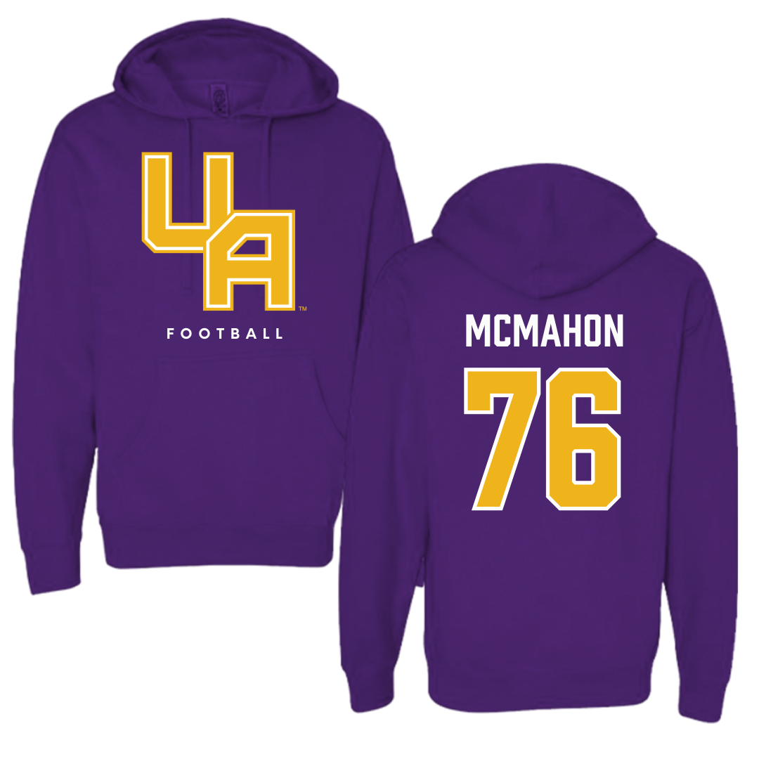 University at Albany Football Purple Hoodie  - #76 Joey McMahon