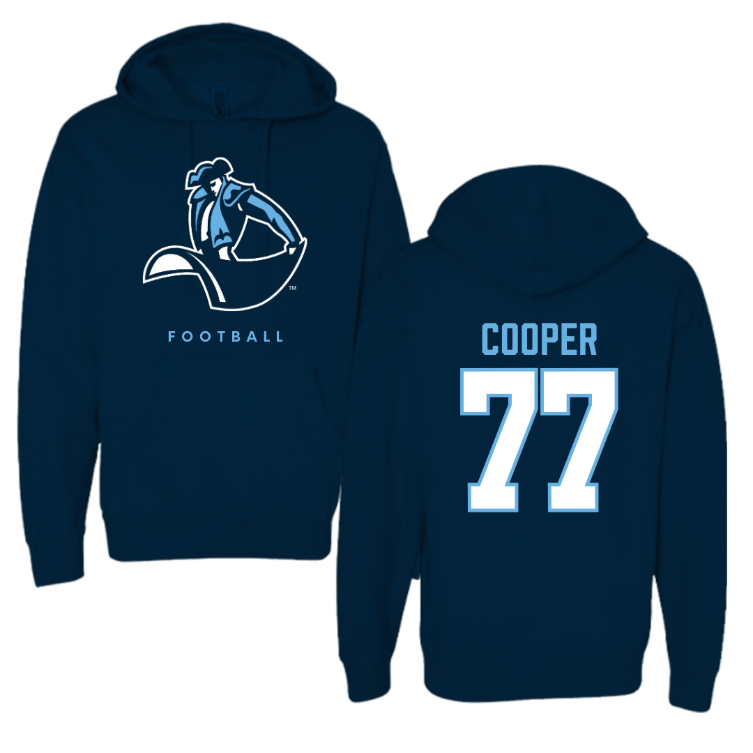University of San Diego Football Navy Hoodie  - #77 Malachi Cooper