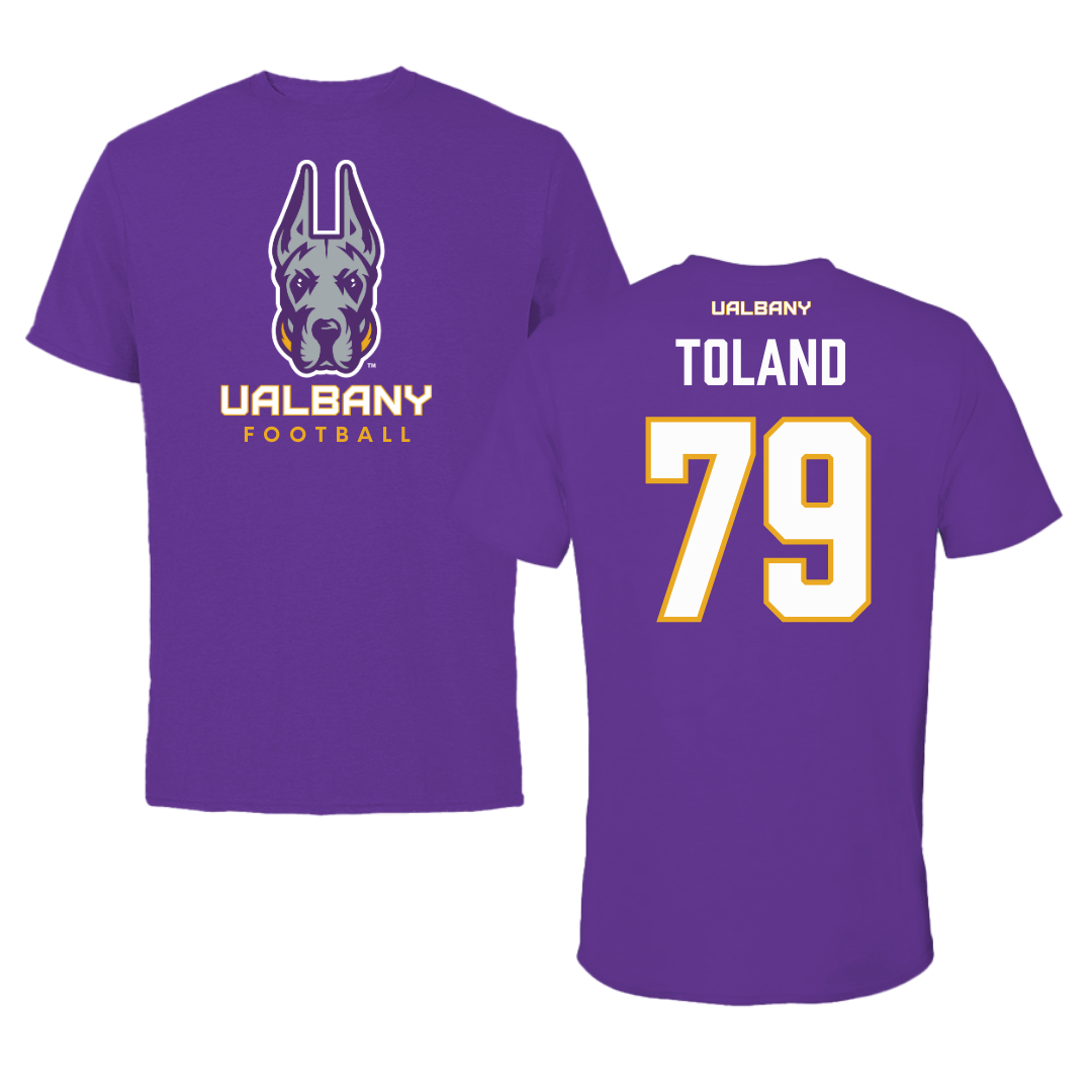 Camiseta morada de fútbol de la Universidad de Albany - #79 Ondre Toland