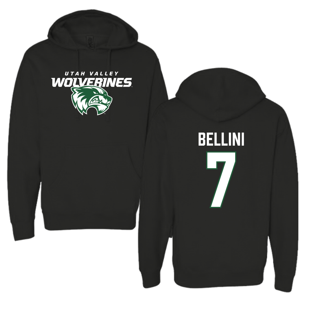 Utah Valley University Soccer Black Hoodie  - #7 Kendi Bellini