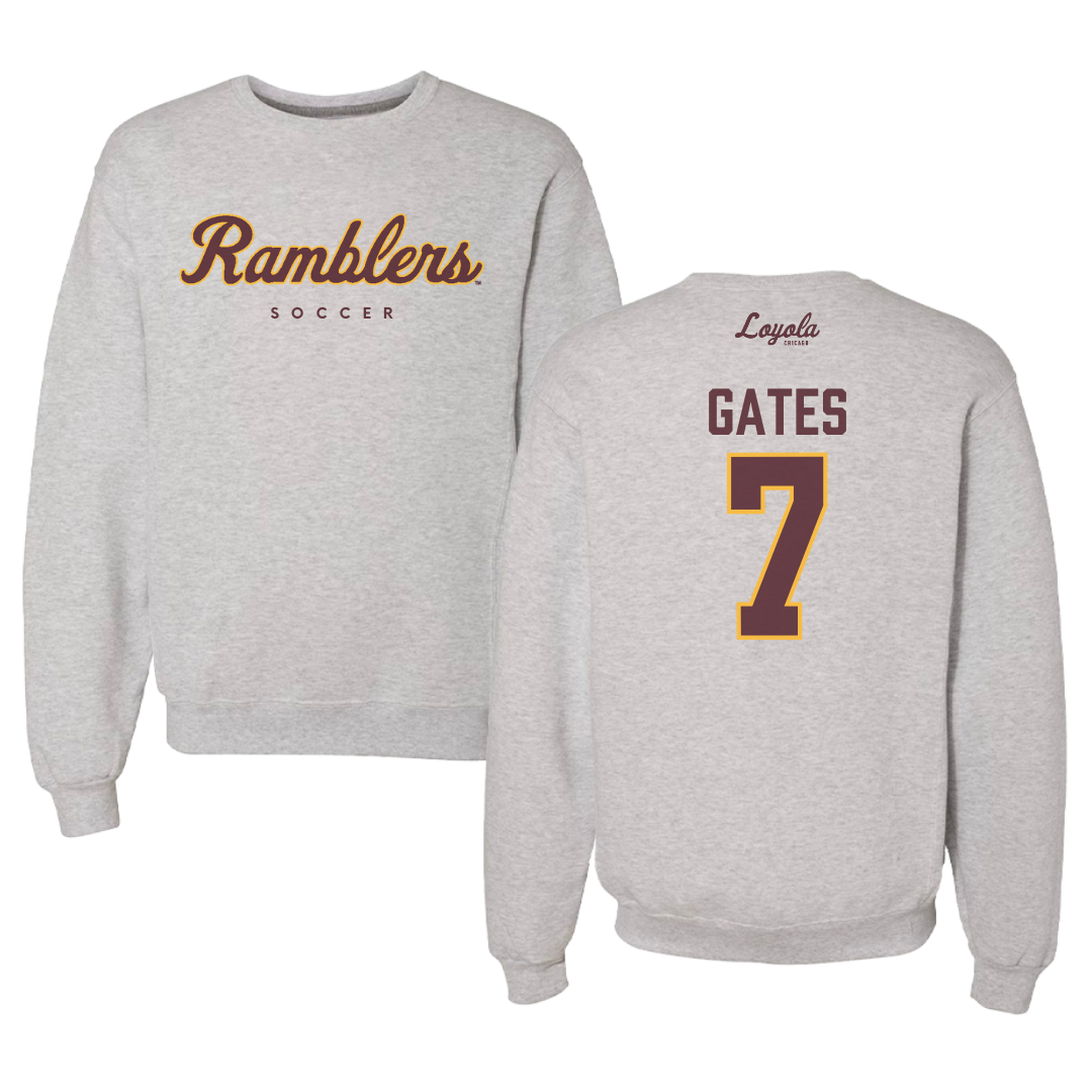Loyola University-Chicago Soccer Gray Crewneck  - #7 John Gates
