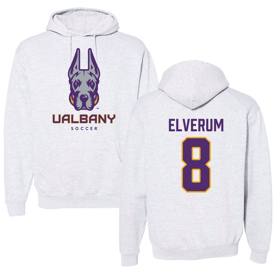 University at Albany Soccer Gray Hoodie  - #8 Selma Elverum