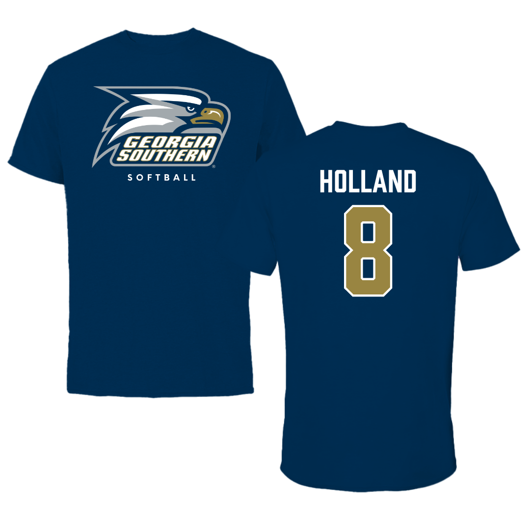 Georgia Southern University Softball Navy Tee  - #8 Bailey Holland
