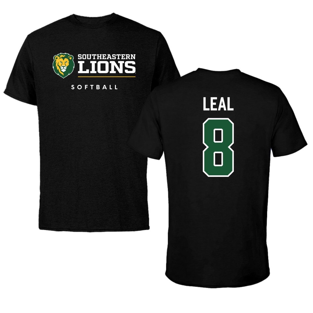 Southeastern Louisiana University Softball Black Tee  - #8 Maddie Leal
