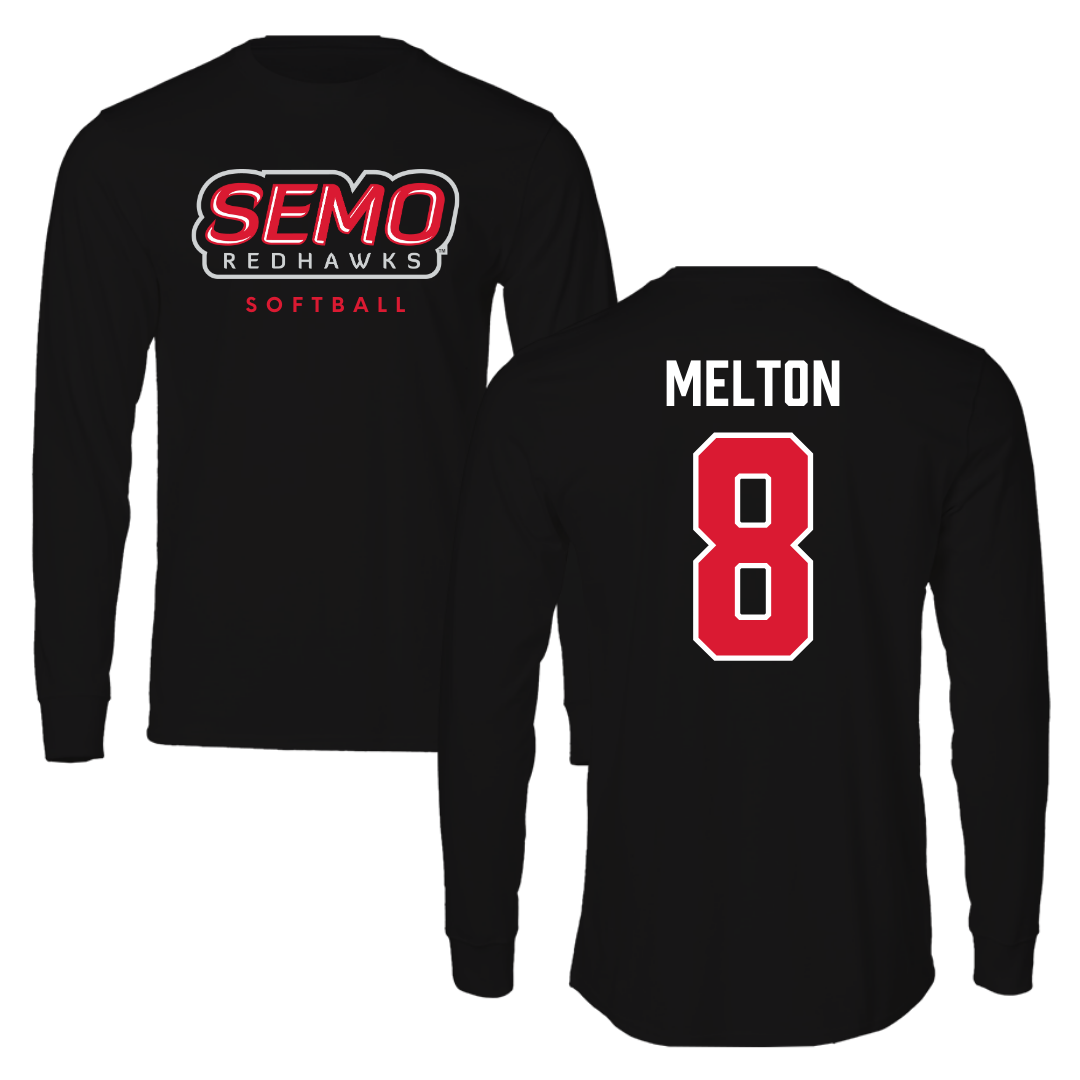 Southeast Missouri State University Softball Black Long Sleeve  - #8 Sydney Melton