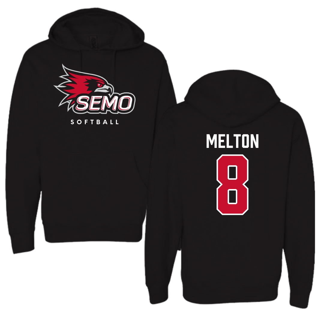 Southeast Missouri State University Softball Black Hoodie  - #8 Sydney Melton