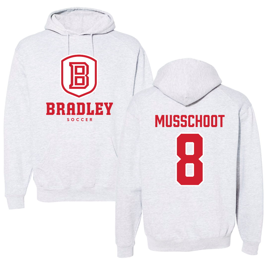 Bradley University Soccer Gray Hoodie  - #8 Cohen Musschoot