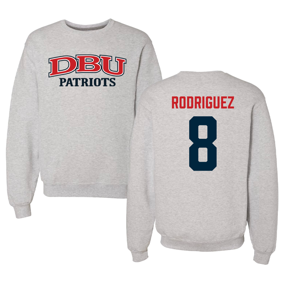 Dallas Baptist University Lacrosse Gray Crewneck  - #8 Brandon Rodriguez