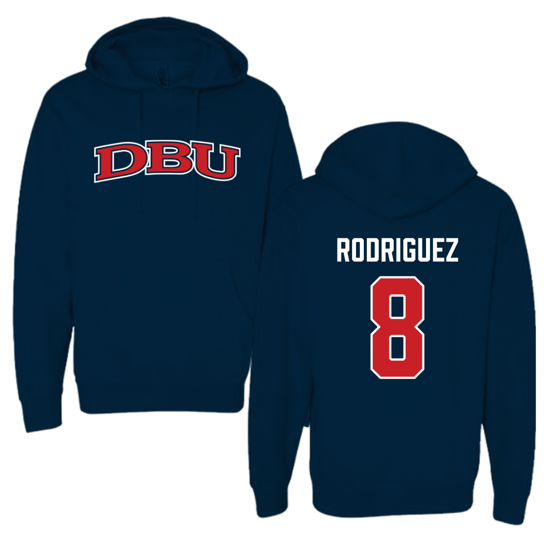 Dallas Baptist University Lacrosse Navy Hoodie  - #8 Brandon Rodriguez