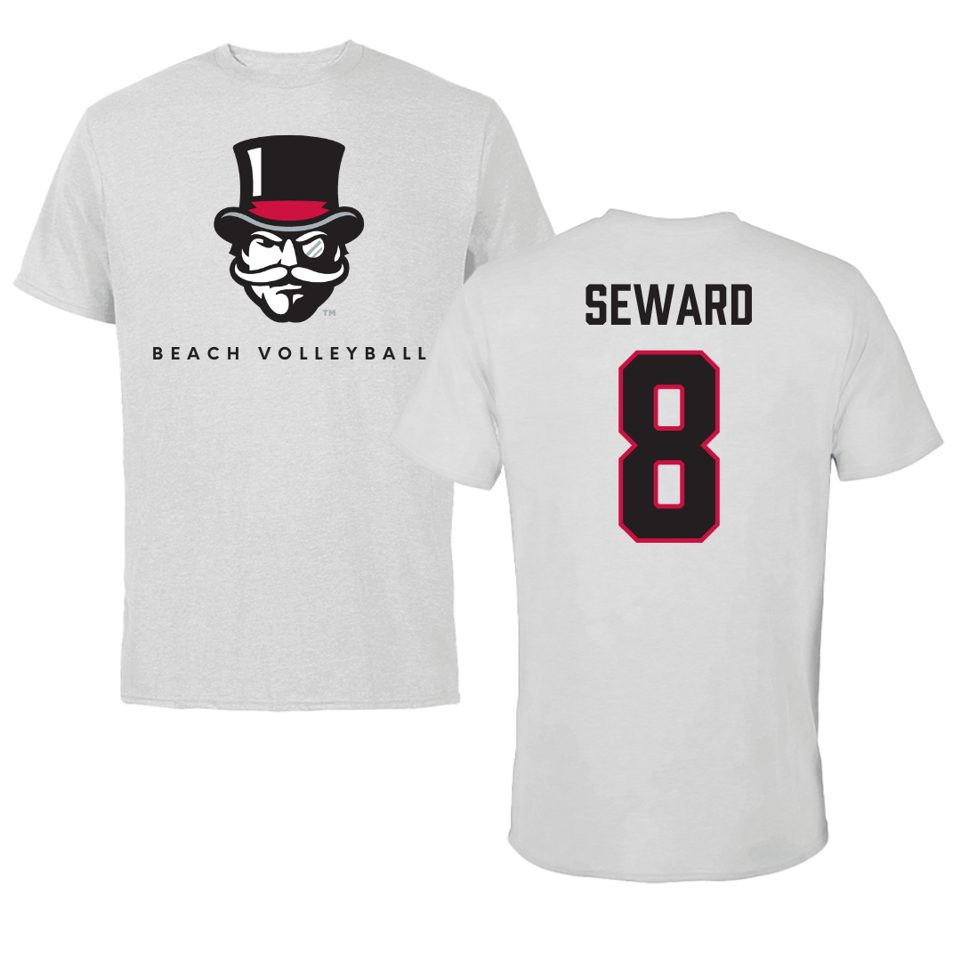 Austin Peay State University Beach Volleyball Gray Mascot Tee - #8 Jamie Seward
