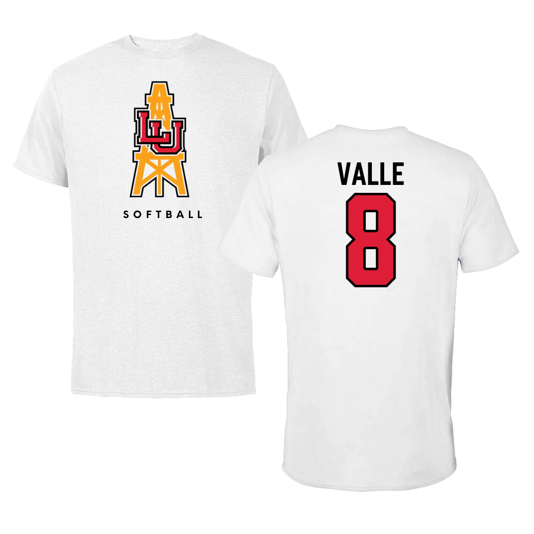 Lamar University Softball White Tee  - #8 Makayla Valle