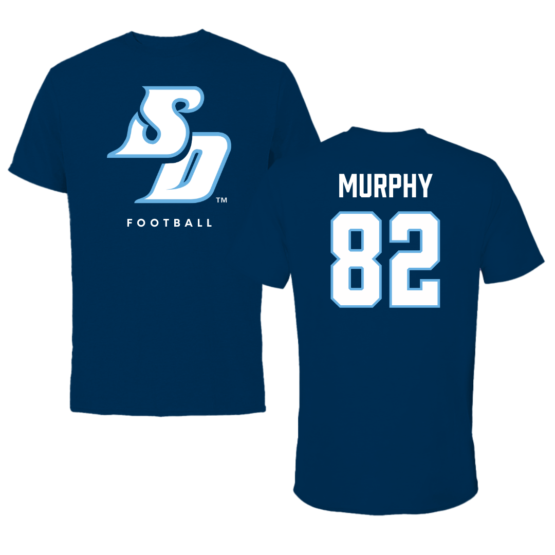 University of San Diego Football Navy Tee  - #82 Kollen Murphy