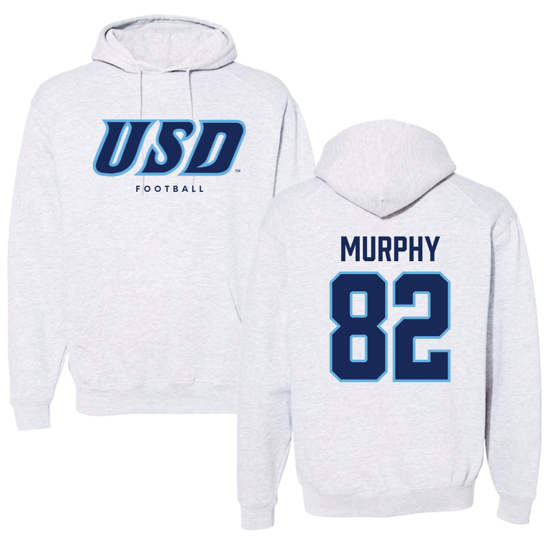 University of San Diego Football Gray Hoodie  - #82 Kollen Murphy