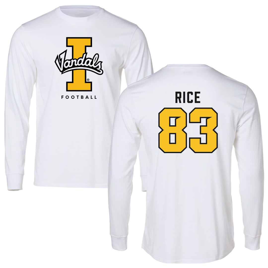 University of Idaho Football White Vandals Long Sleeve - #83 Brayden Rice