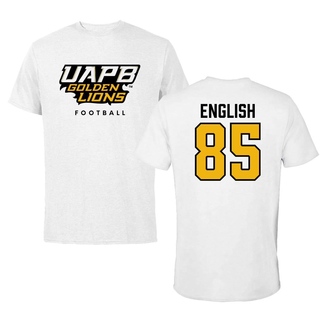 University of Arkansas-Pine Bluff Football White Tee  - #85 Kevin English